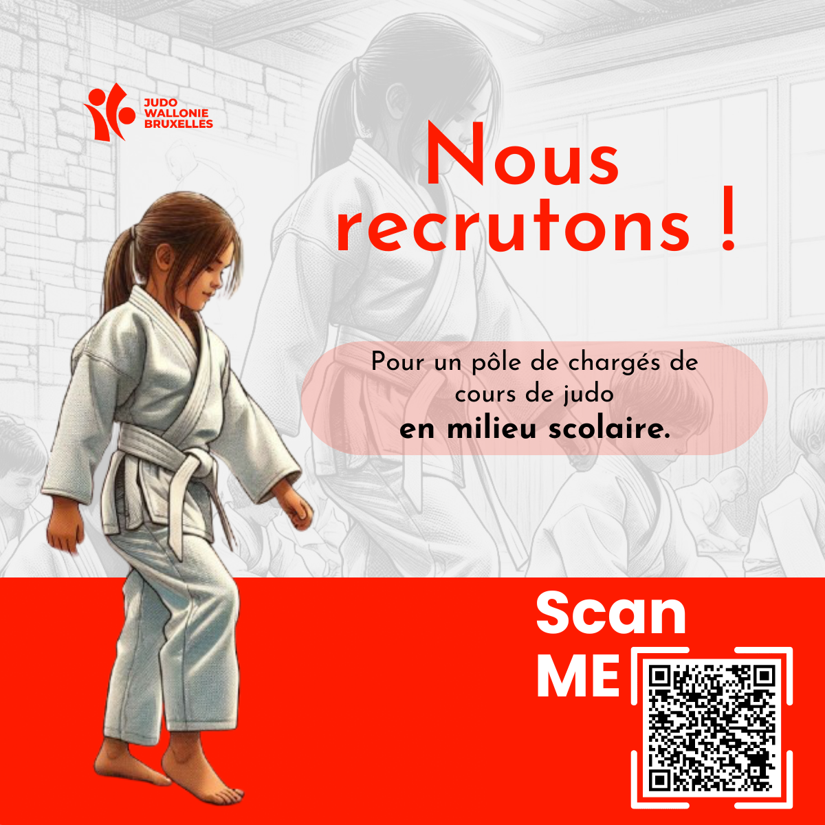 Nous recrutons : pôle de chargés de cours de judo en Milieu Scolaire